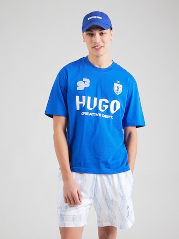 HUGO Tričko 'Nebulop' - Modrá: predná strana