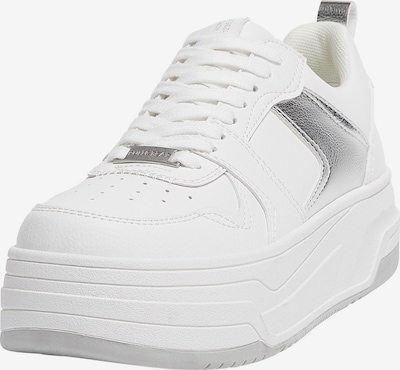 Sneaker bassa Pull&Bear di colore argento / bianco, Visualizzazione prodotti