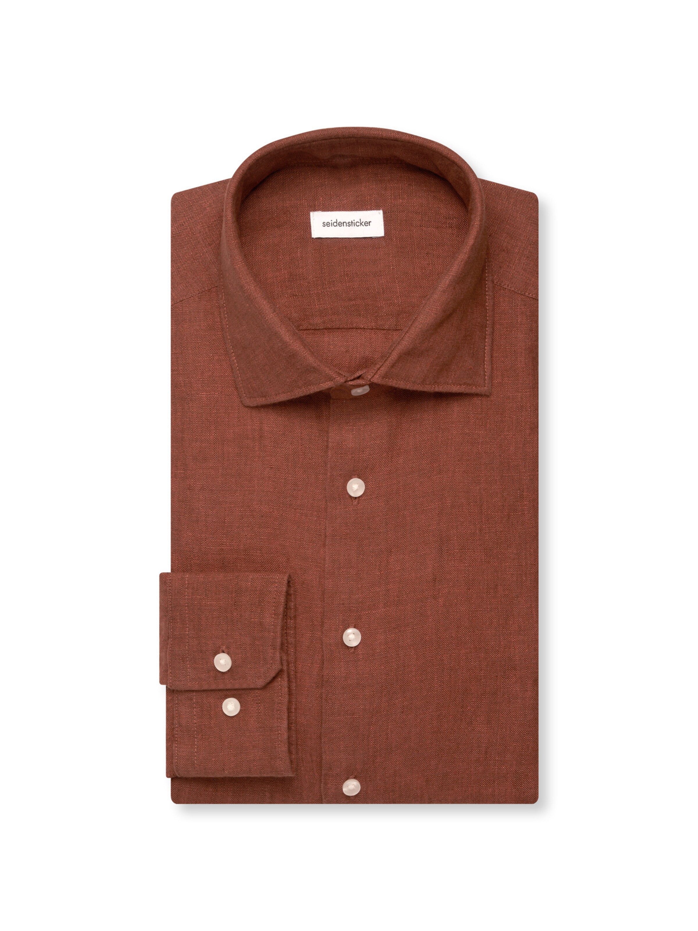SEIDENSTICKER Slim fit Overhemd in Bruin