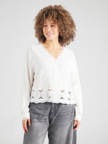 Camicia da donna 'CARNADIA' di ONLY Carmakoma in bianco: frontale