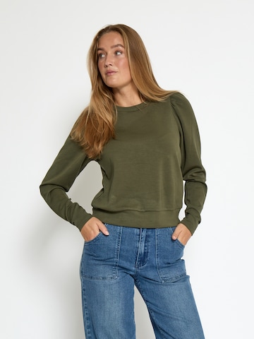 Sweat-shirt 'Dicette' Peppercorn en vert : devant