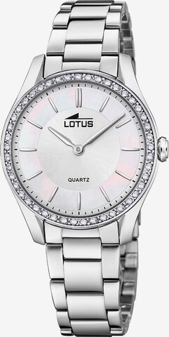Lotus Analog Watch in Silver: front