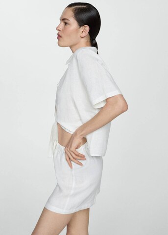 MANGO Pajama Shirt 'Sandra' in White