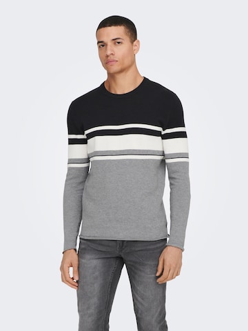 Only & Sons Sweater 'Niguel' in Blue: front