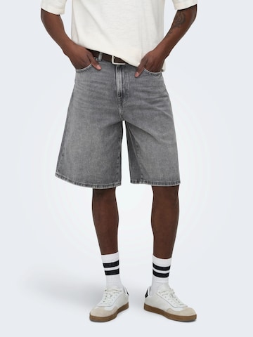 pilka Only & Sons „Baggy“ Džinsai 'ONSCARL': priekis