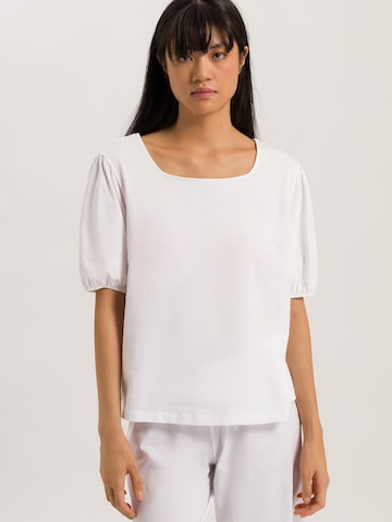 Hanro Shirtbluse ' Natural Shirt ' in Weiß: predná strana
