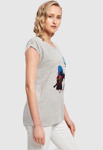 ABSOLUTE CULT Shirt 'Aquaman - Battle Silhouette' in Grey