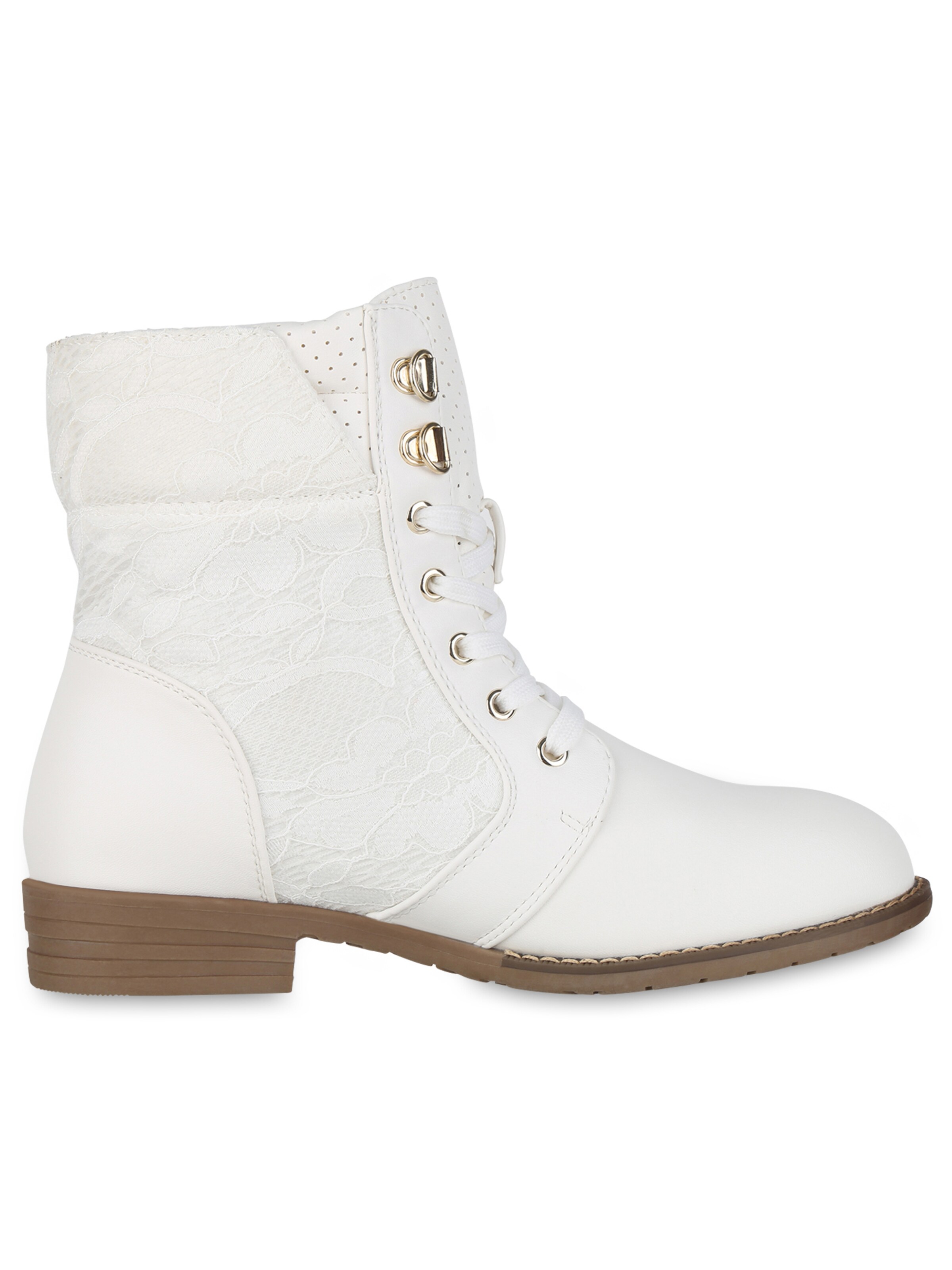 Stivaletto stringato ' Paisley ' di Van Hill in bianco