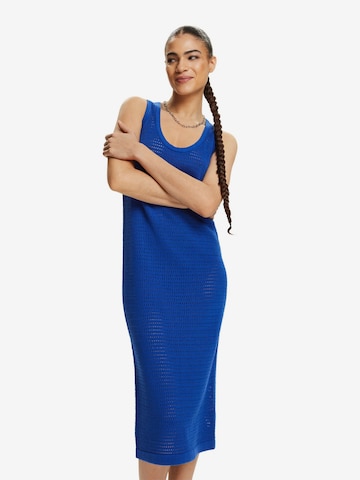 ESPRIT Knitted dress in Blue: front