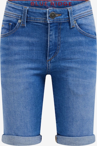 Coupe slim Jean WE Fashion en bleu : devant