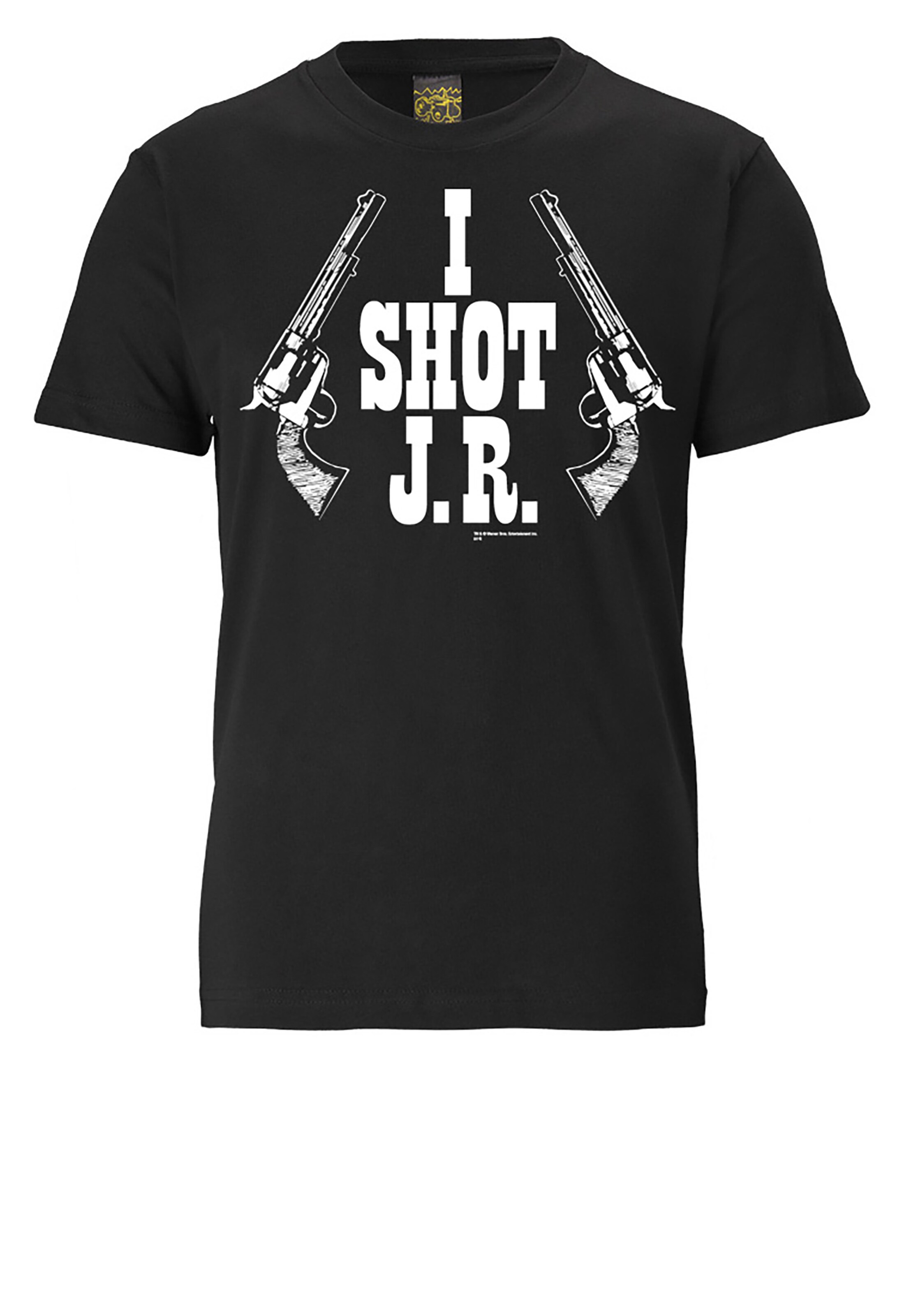 LOGOSHIRT Shirt 'Dallas – I Shot J.R.' in Zwart | ABOUT YOU