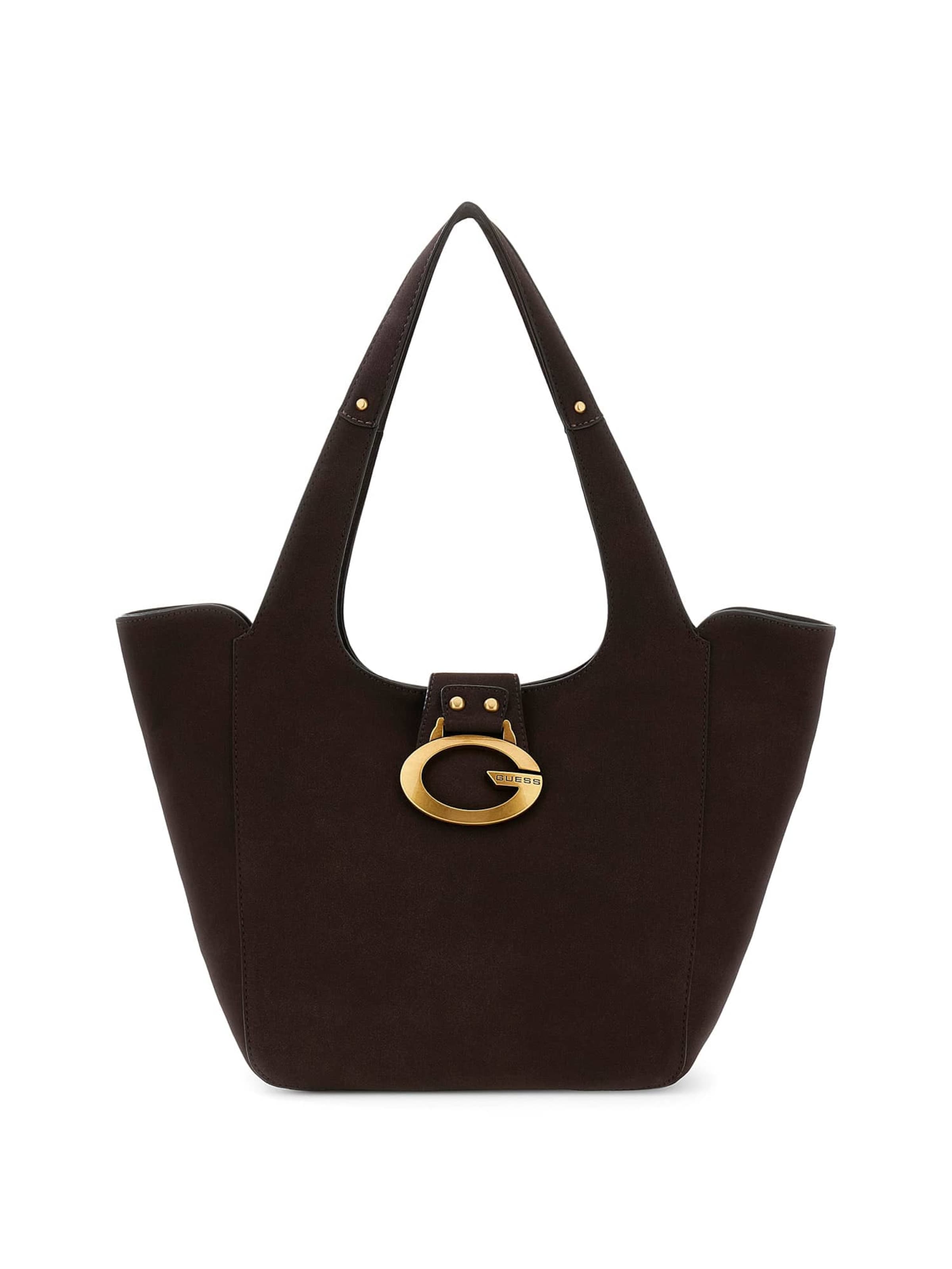 GUESS Schultertasche 'Camden' in Schwarz: Vorderseite