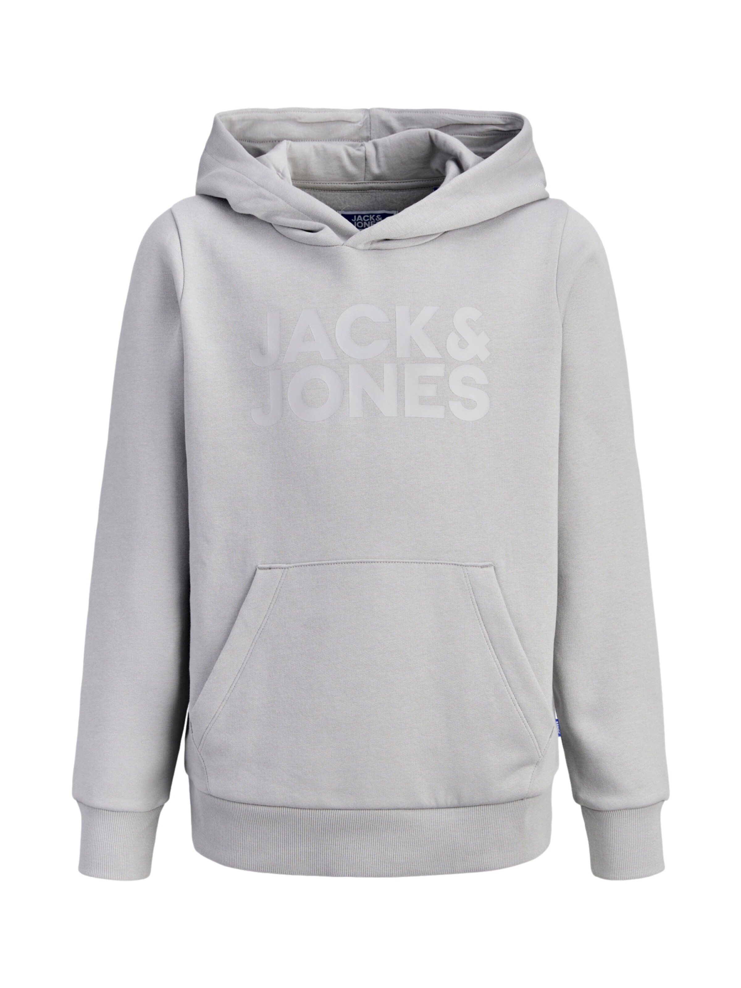 pelēks Jack & Jones Junior Standarta piegriezums Sportisks džemperis 'JJECORP': no priekšpuses