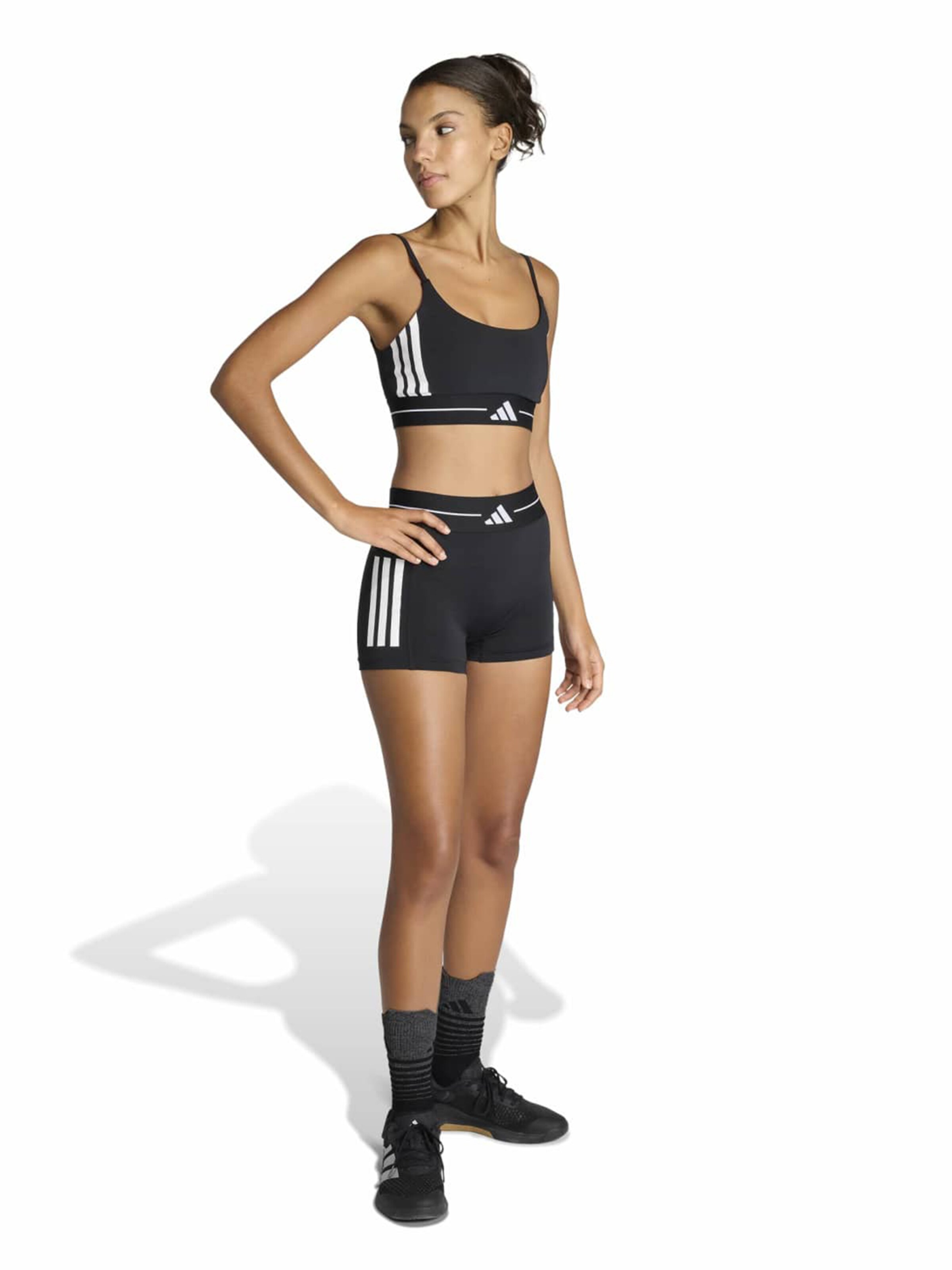 ADIDAS PERFORMANCE - Skinny Calças de desporto 'HYG' em preto: frente