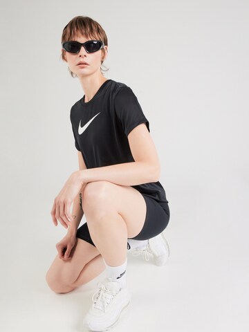 NIKE Funktionsbluse i sort