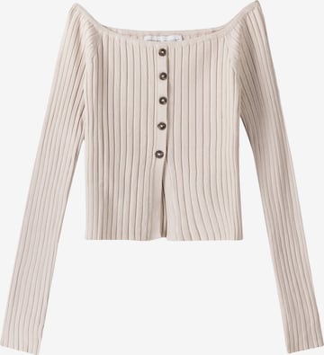Pull-over Bershka en beige : devant