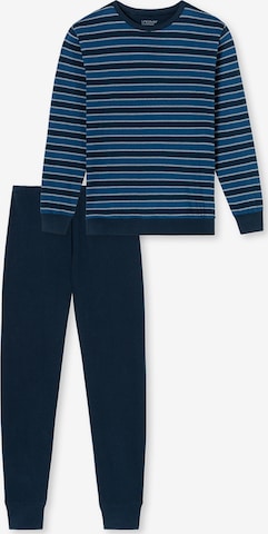 SCHIESSER Pyjama lang ' UNCOVER Nightwear ' in Blauw: voorkant
