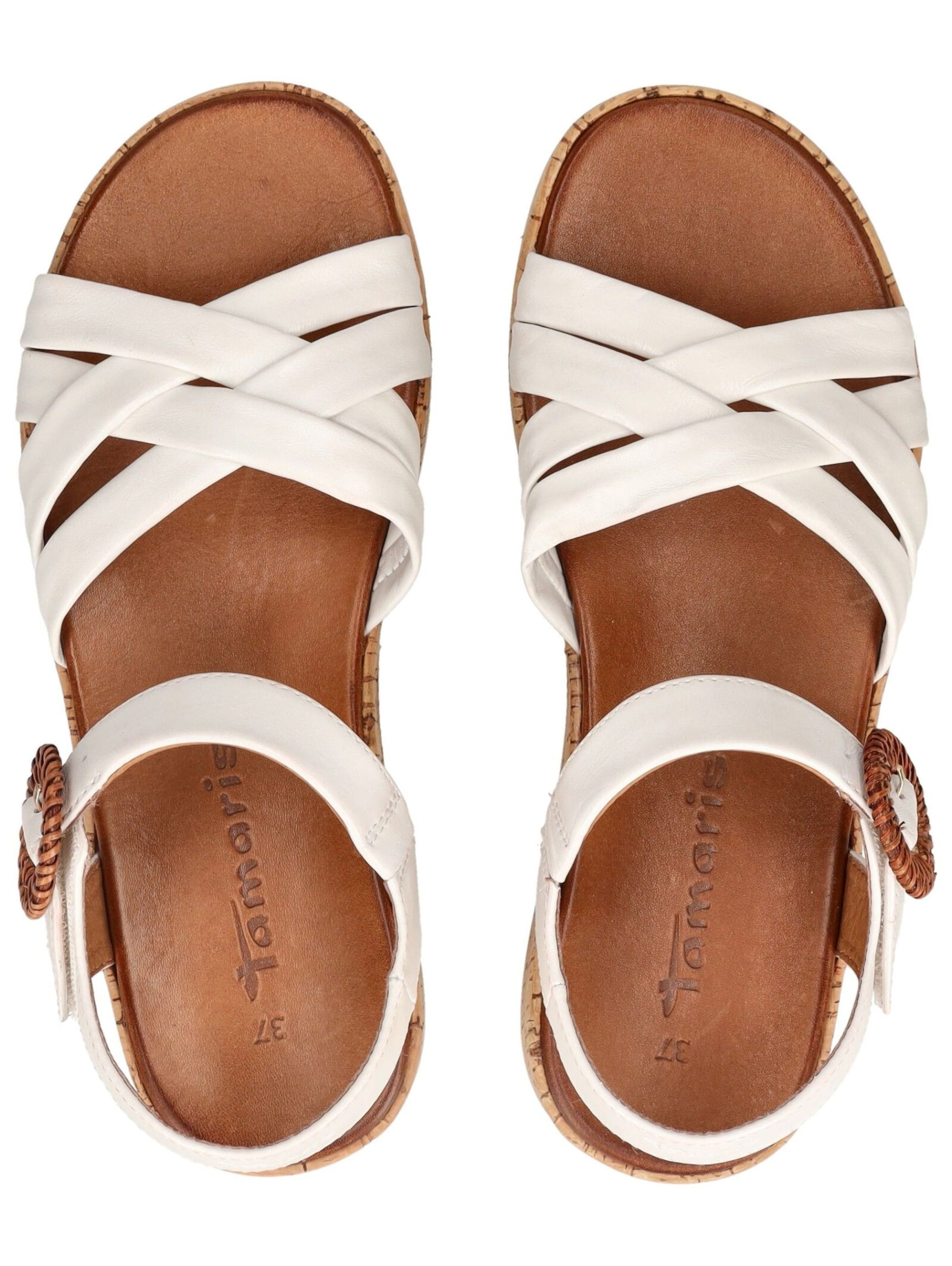 Tamaris - Sandalias con hebilla en blanco