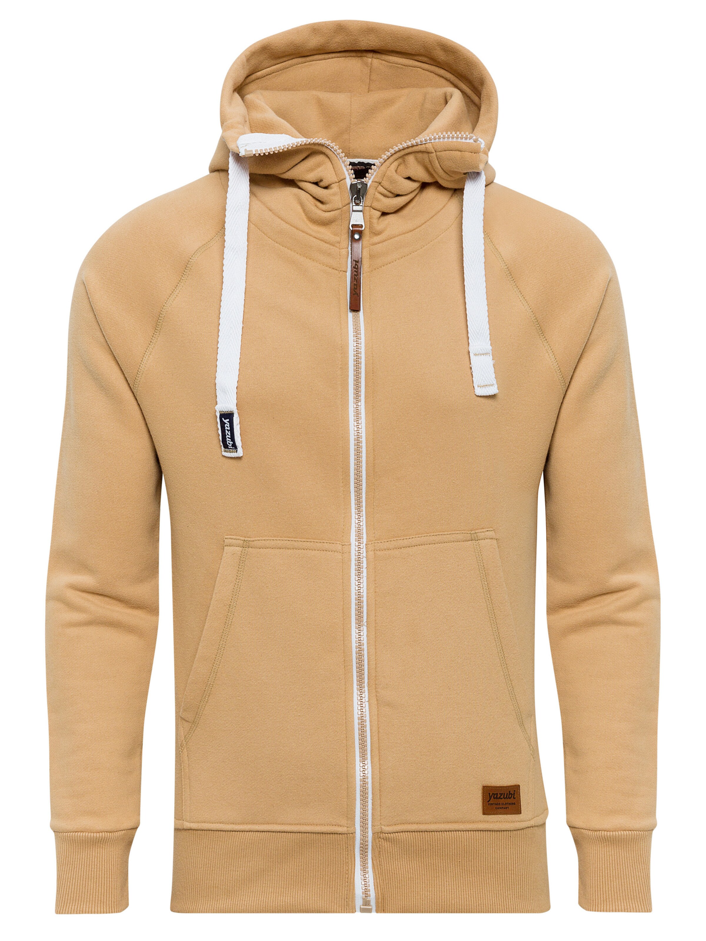 yazubi Zip-Up Hoodie 'Jacob' in Yellow