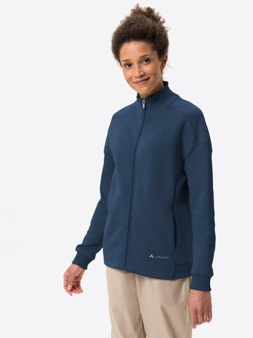 VAUDE Sports sweat jacket in Blue: front