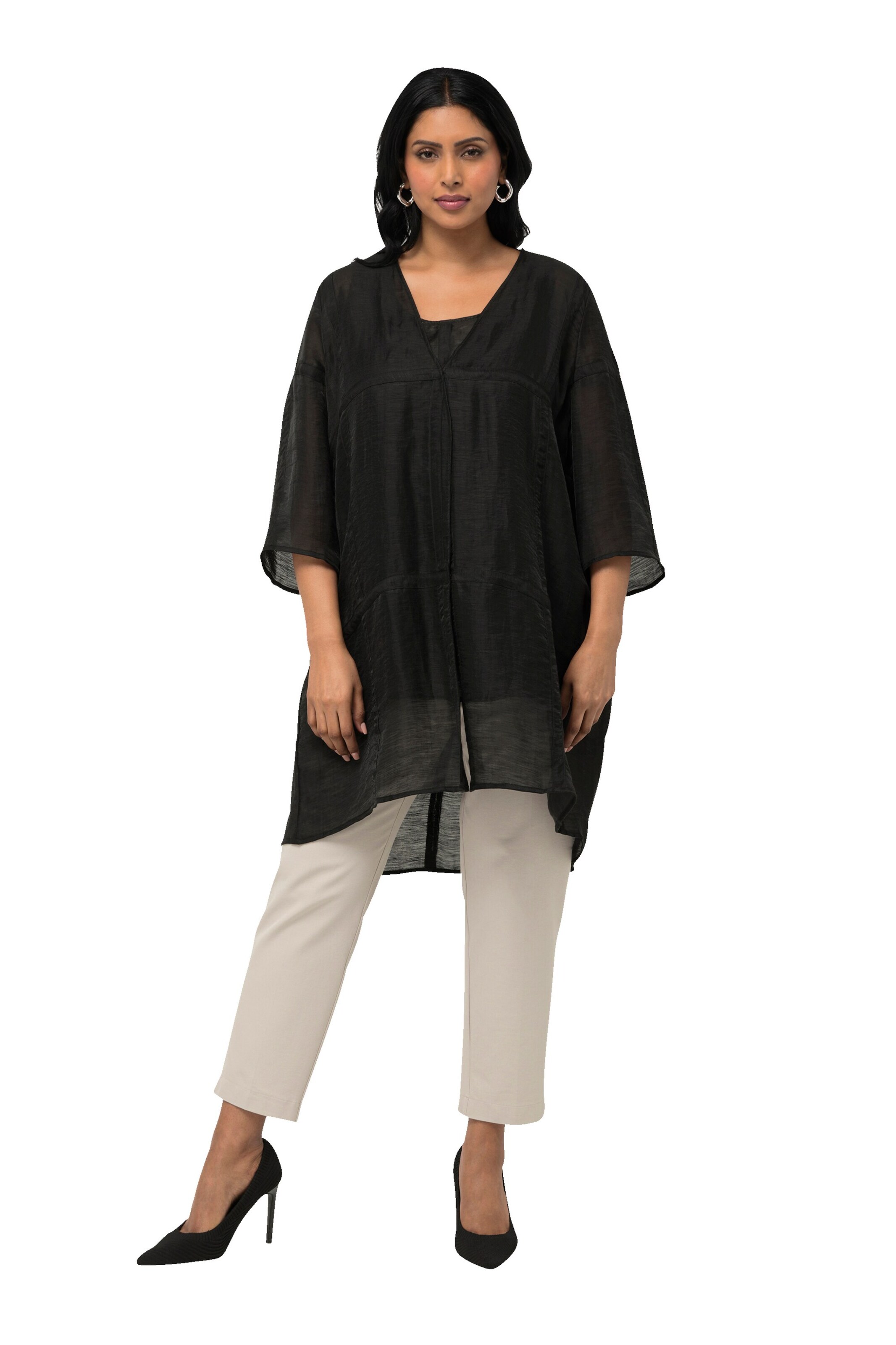 Ulla Popken Tussenjas in Zwart