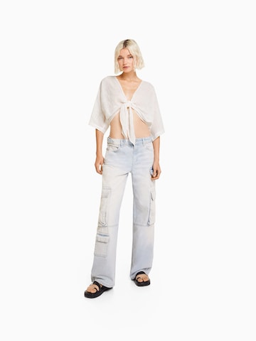 Chemisier Bershka en blanc