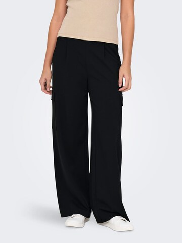 Jaqueline de Yong Baggy Broek 'geggo' in Zwart: voorkant