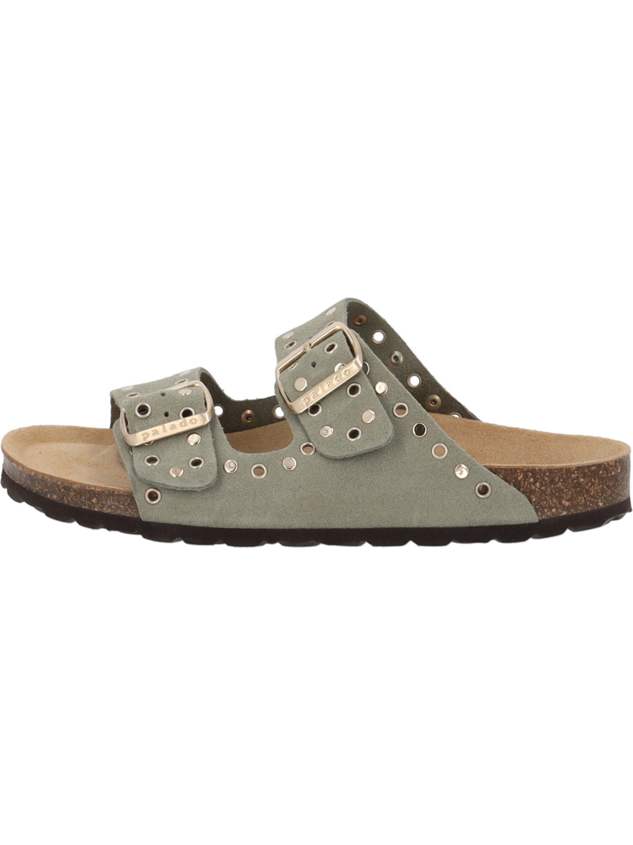 Palado Mules 'Korfu' in Green: front