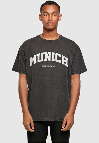 Merchcode Shirt 'Munich' in Grijs: voorkant
