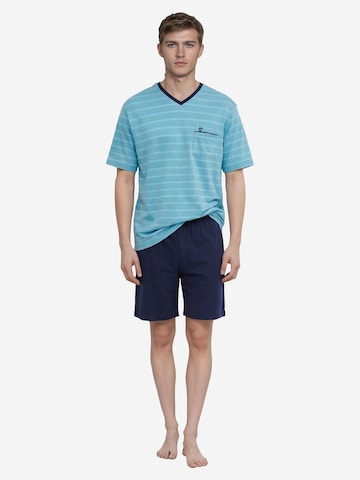 HAJO Short Pajamas 'Klima Light' in Blue