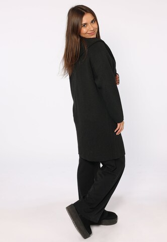 Zwillingsherz Fleece Jacket in Black