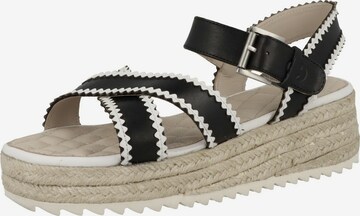 GERRY WEBER Strap Sandals 'Bari 01' in Black: front