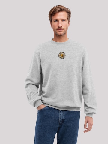 F4NT4STIC Sweatshirt 'Happy Flower' in Grijs: voorkant