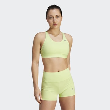 ADIDAS PERFORMANCE Bralette Sports Bra in Green: front
