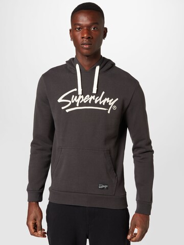 Sweat-shirt Superdry en noir : devant