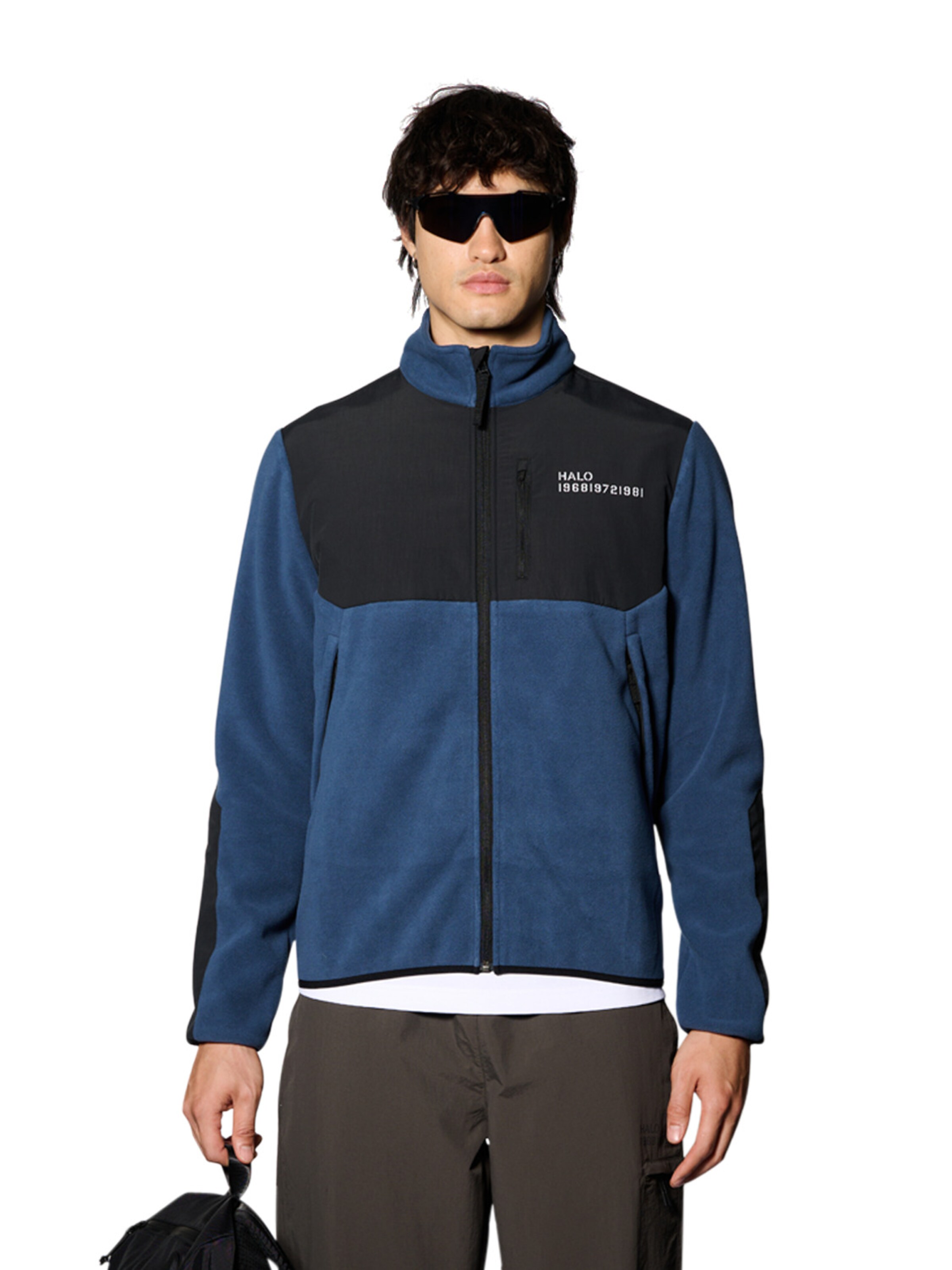 HALO Fleece Jacket in Blue: front