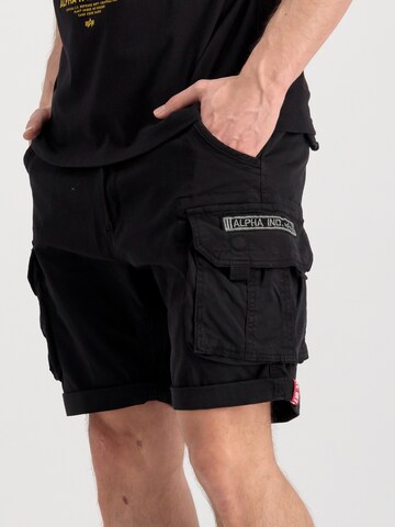 ALPHA INDUSTRIES Regular Cargo trousers in Black