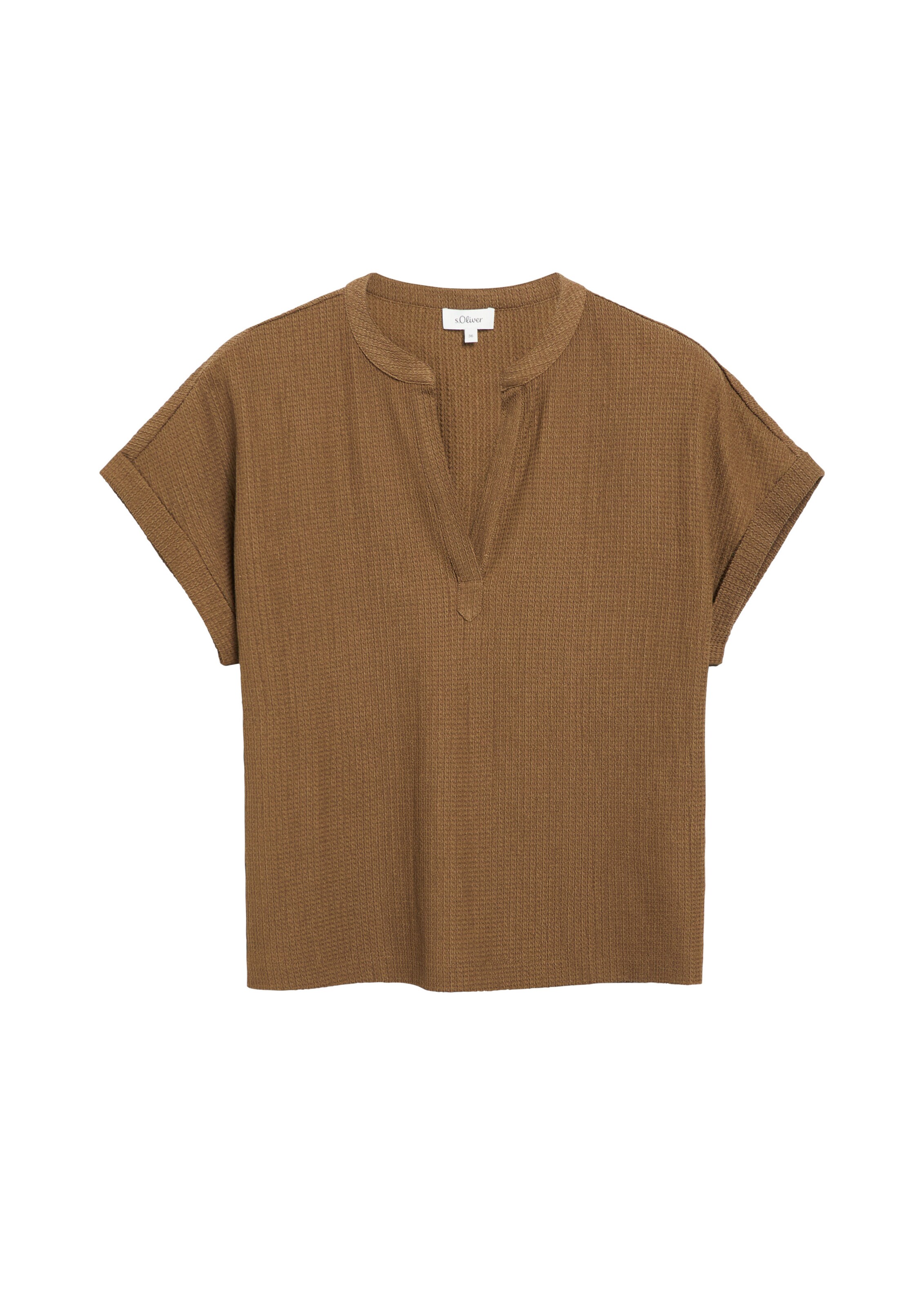 s.Oliver Blouse in Bruin: voorkant