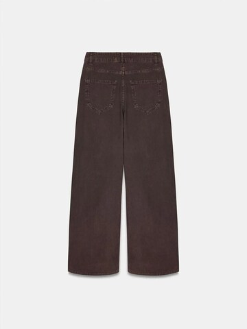 Dilvin Wide leg Pants in Brown