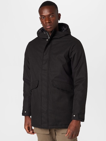 Revolution Between-Seasons Parka in Black: front