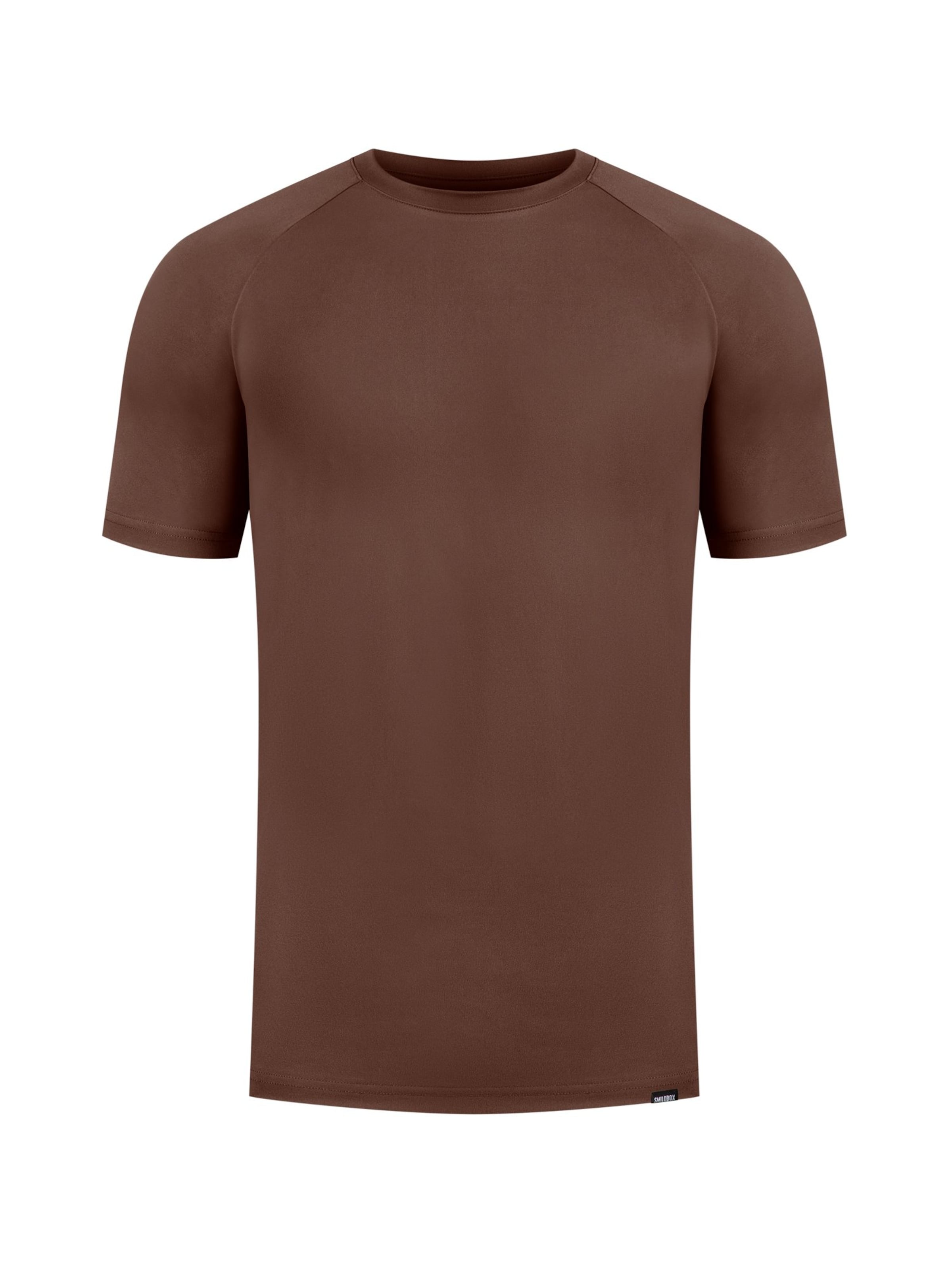 T-Shirt 'Delian' Smilodox en marron : devant