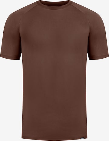 T-Shirt 'Delian' Smilodox en marron : devant