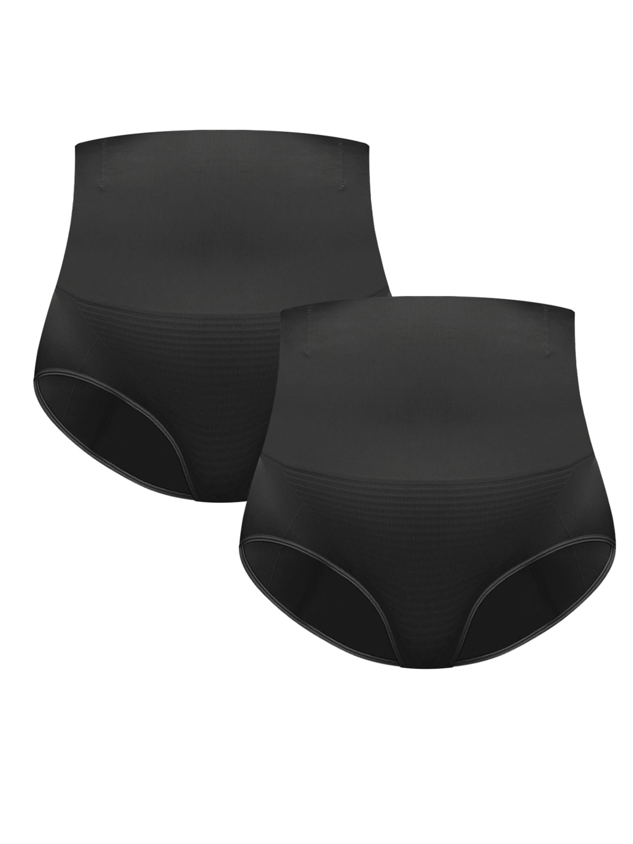 MEETWEE Shapingbroek '2 PACK Plus Size Shaping Slip' in Zwart: voorkant