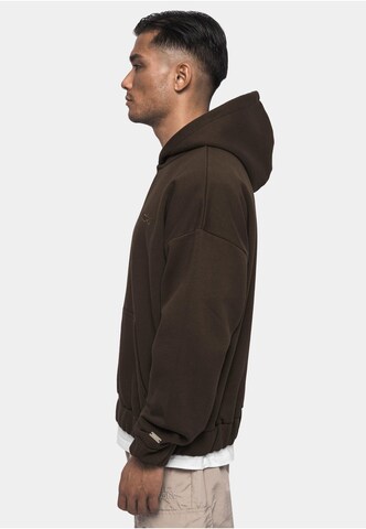 Dropsize Zip-Up Hoodie in Brown