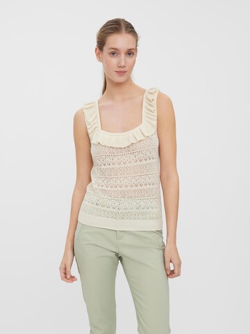VERO MODA Knitted top 'Mikia' in Beige: front
