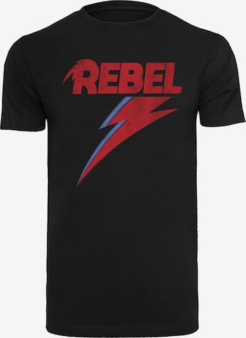 F4NT4STIC Shirt 'David Bowie Distressed Rebel' in Schwarz: Vorderseite