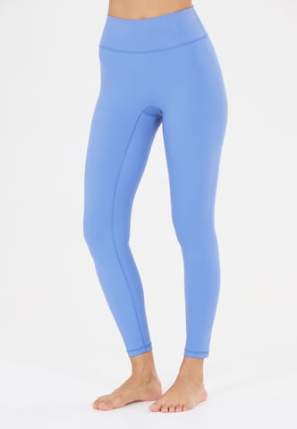 Athlecia Skinny Sportbroek 'Blossom' in Blauw: voorkant
