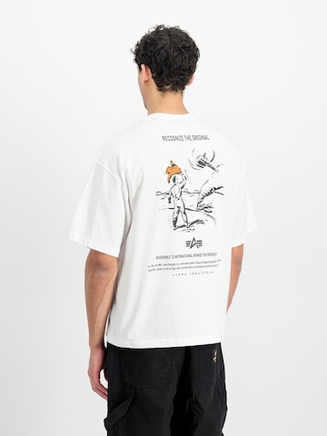 ALPHA INDUSTRIES T-shirt i vit