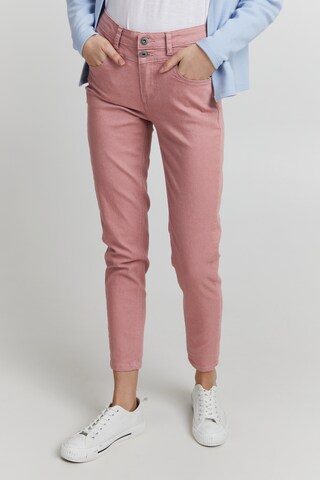 Oxmo Regular Jeans 'Peetje' in Roze: voorkant