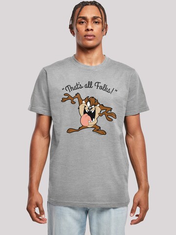 T-Shirt 'Looney Tunes Taz That's All Folks' F4NT4STIC en gris : devant